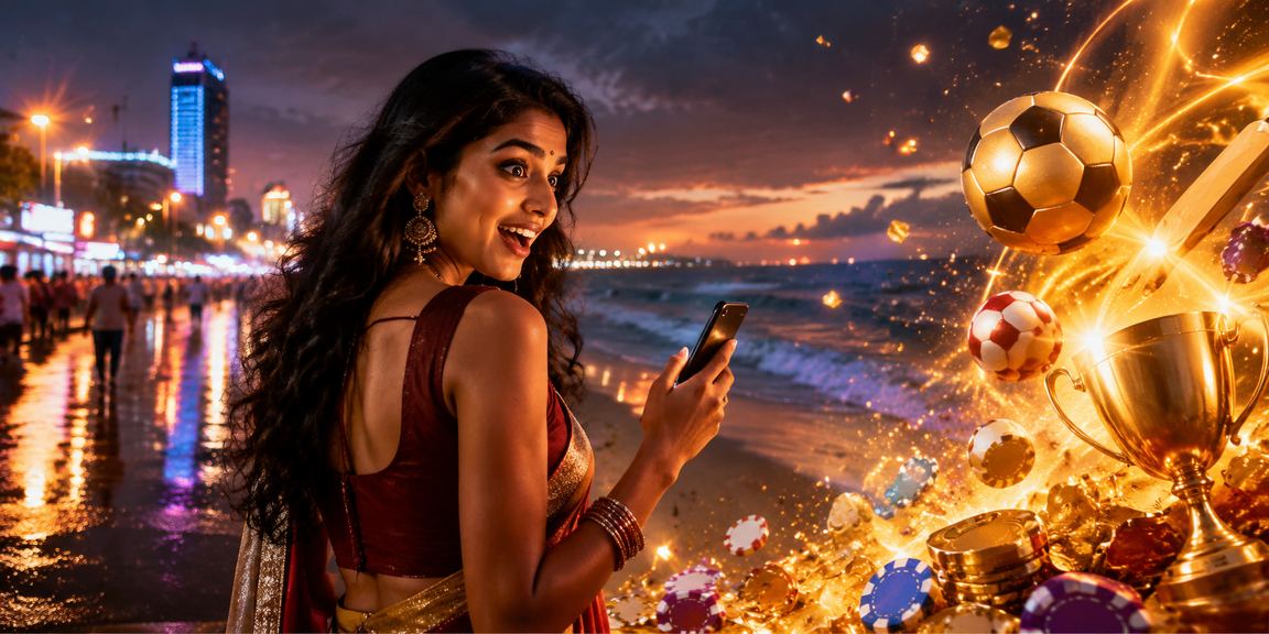 Mobile slots gaming at Chennai Marina Beach nightlife