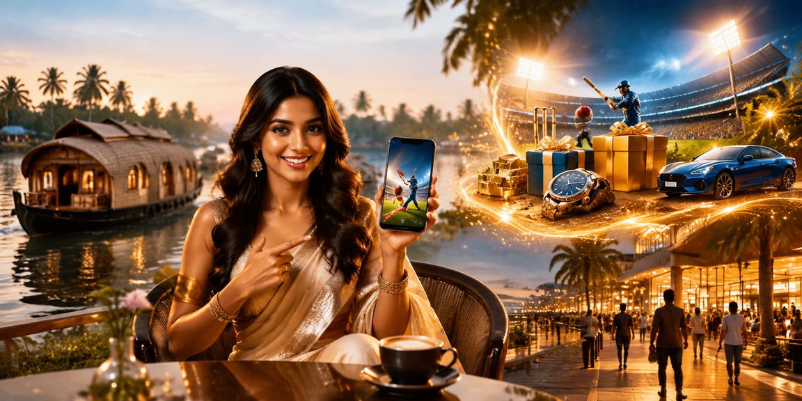 Cricket betting and entertainment near Kerala backwaters