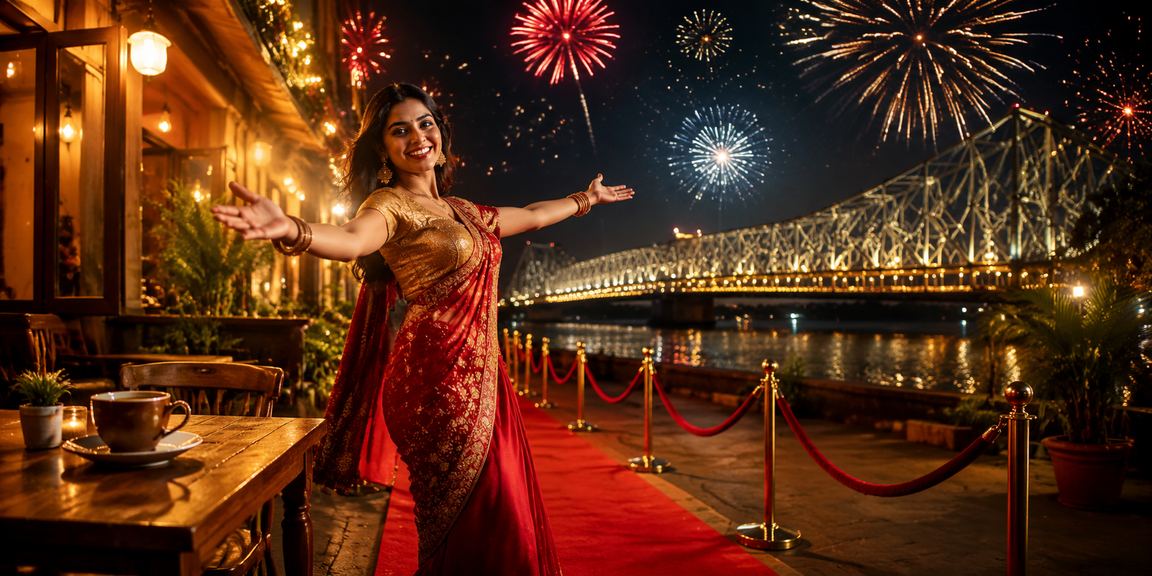 Young Indian model placing betting at Kolkata